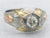 Retro Tri-Color Gold Diamond Engagement Ring