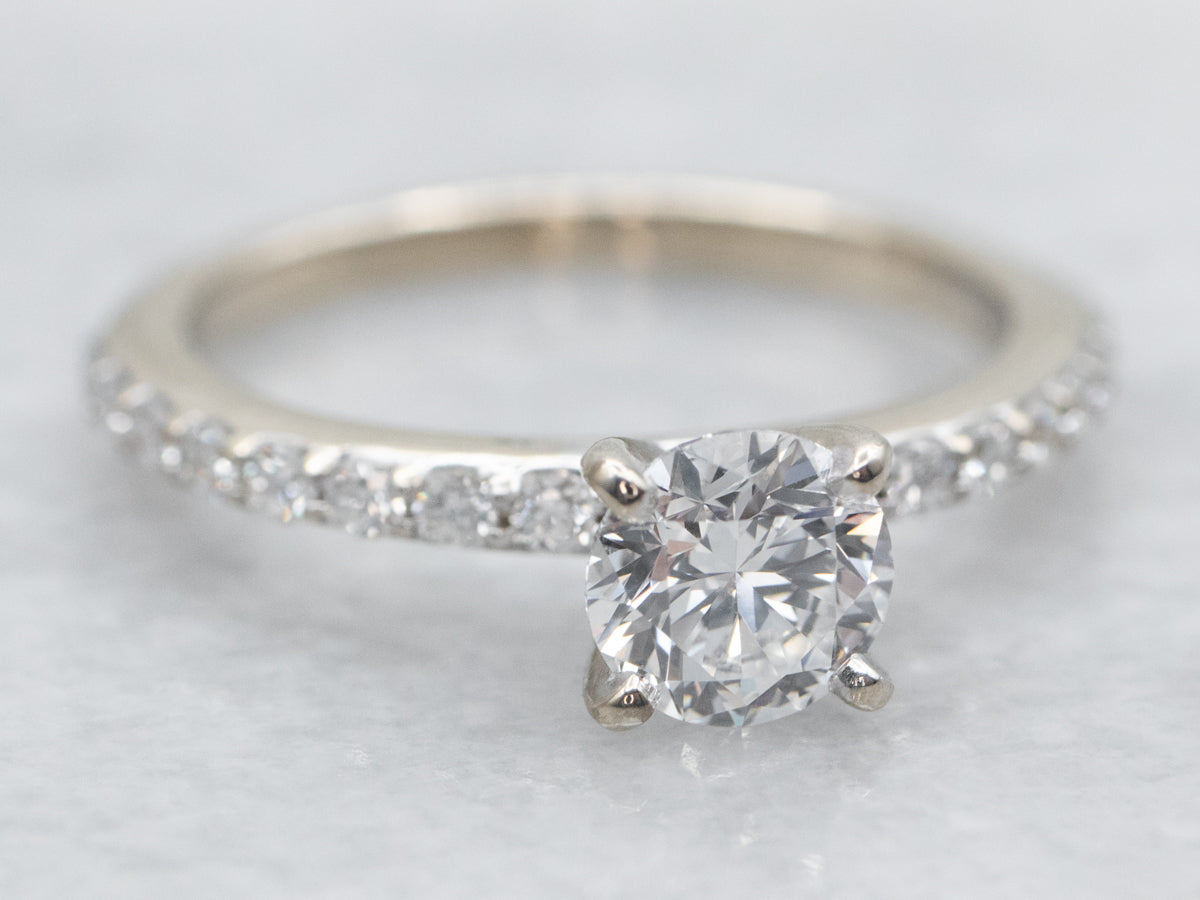 Modern Gold Diamond Engagement Ring