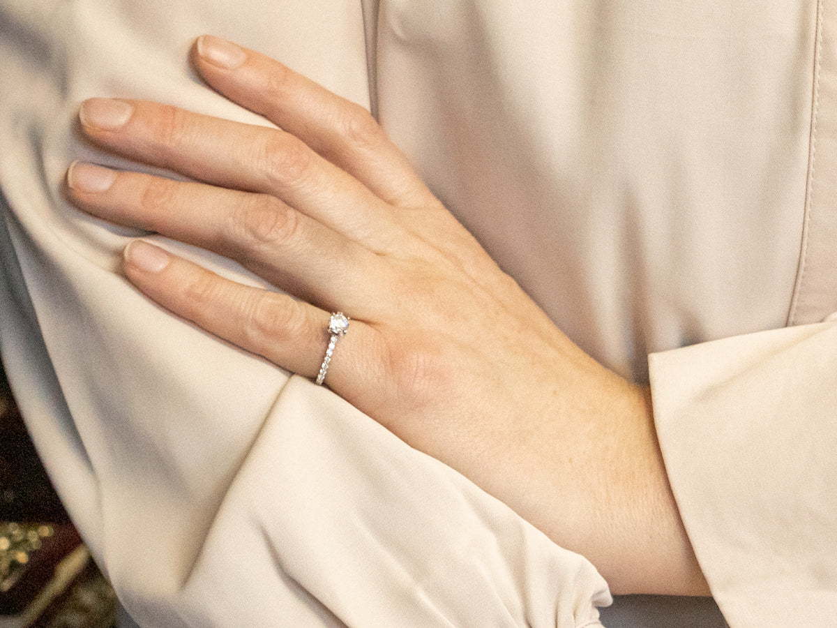 Modern Gold Diamond Engagement Ring