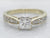 Modern Princess Cut Diamond Engagement Ring with Diamond Shoulders