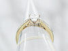 Modern Princess Cut Diamond Engagement Ring with Diamond Shoulders