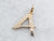 Gold and Diamond Letter "A" Pendant