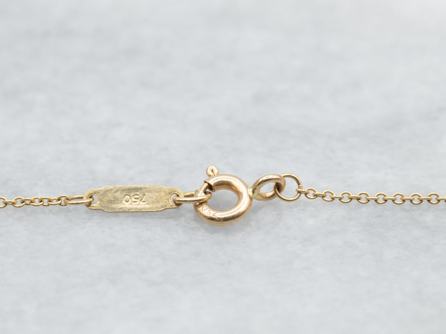 18-Karat Gold Tiffany & Co Key Pendant Chain