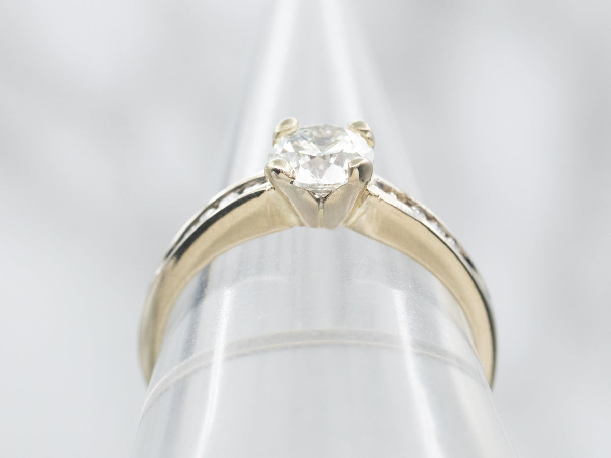 Modern Round Brilliant Diamond Engagement Ring
