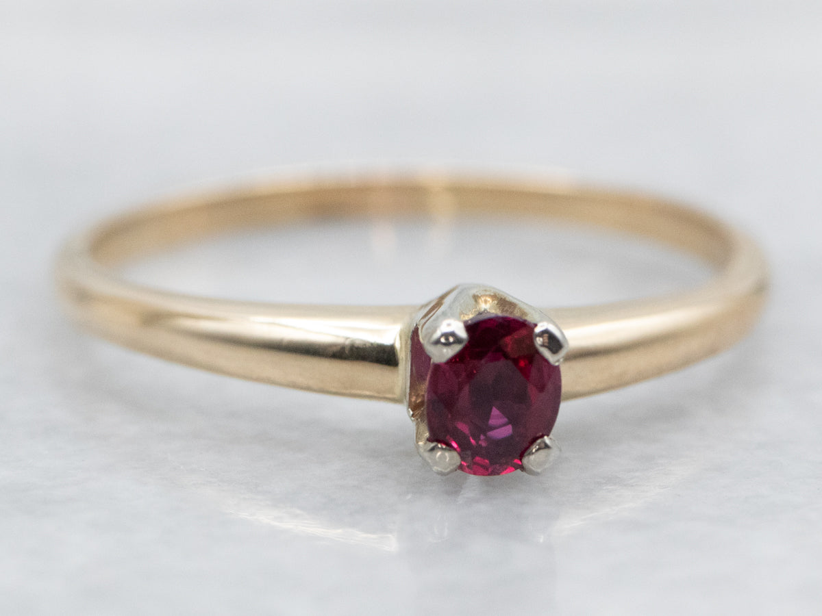 Classic Ruby Solitaire Ring