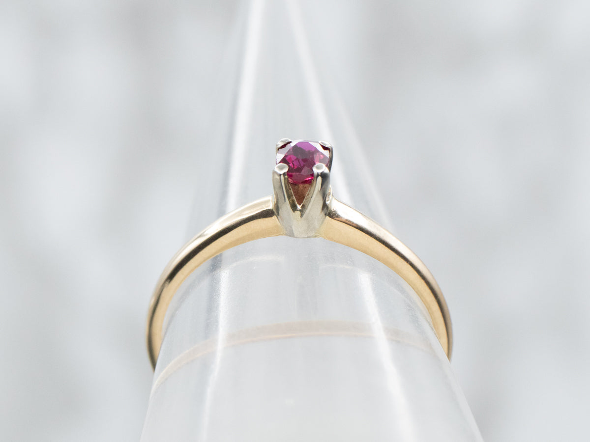 Classic Ruby Solitaire Ring
