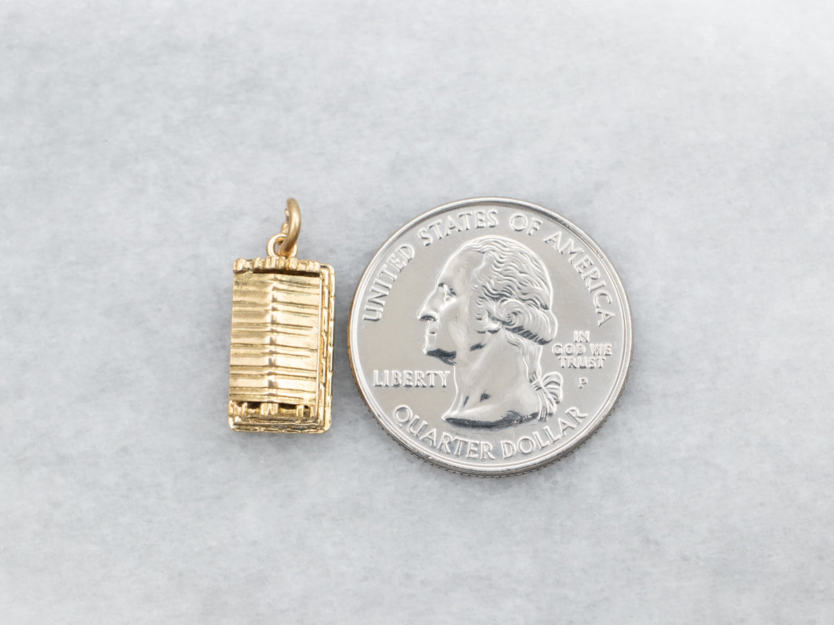 Greek Temple of Hephaestus Gold Charm