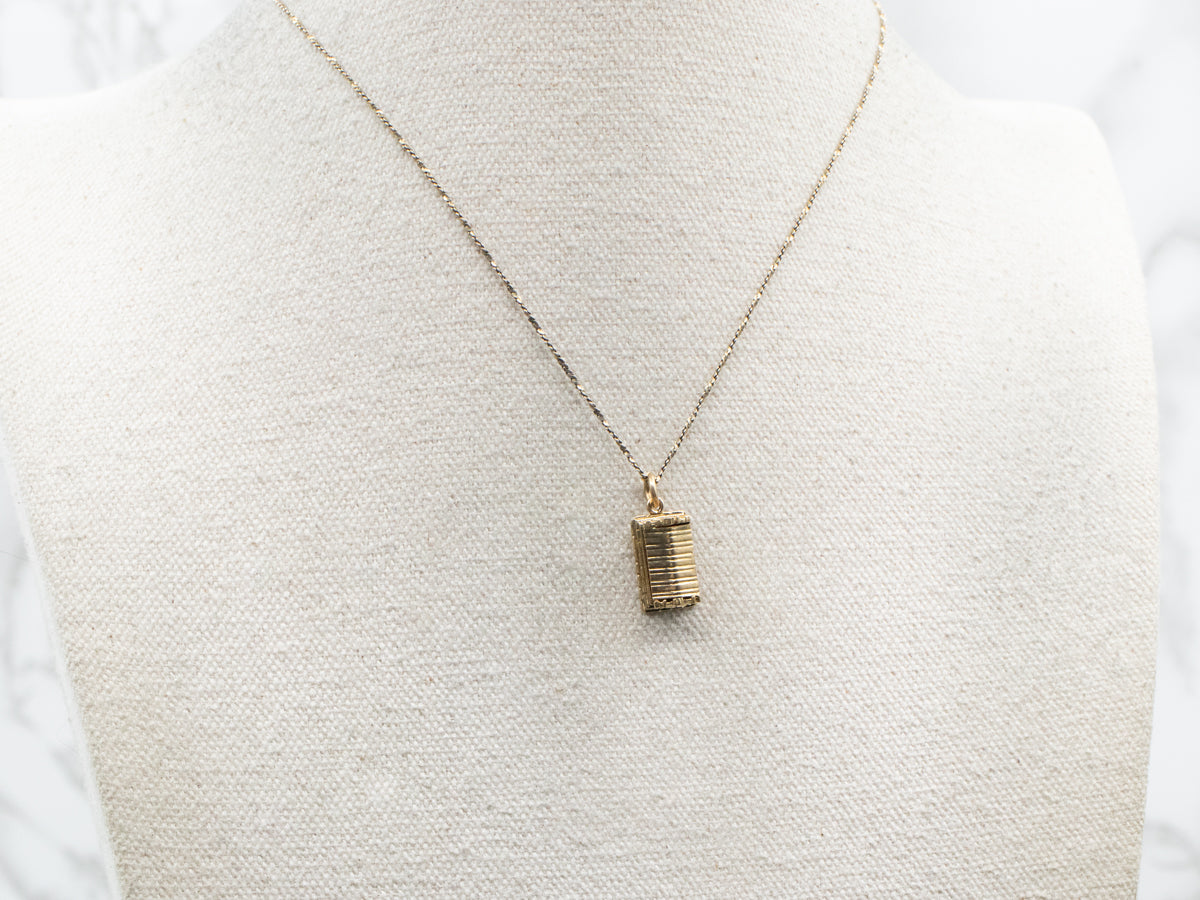 Greek Temple of Hephaestus Gold Charm