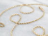 Gold Rope Twist Chain with Barrel Clasp