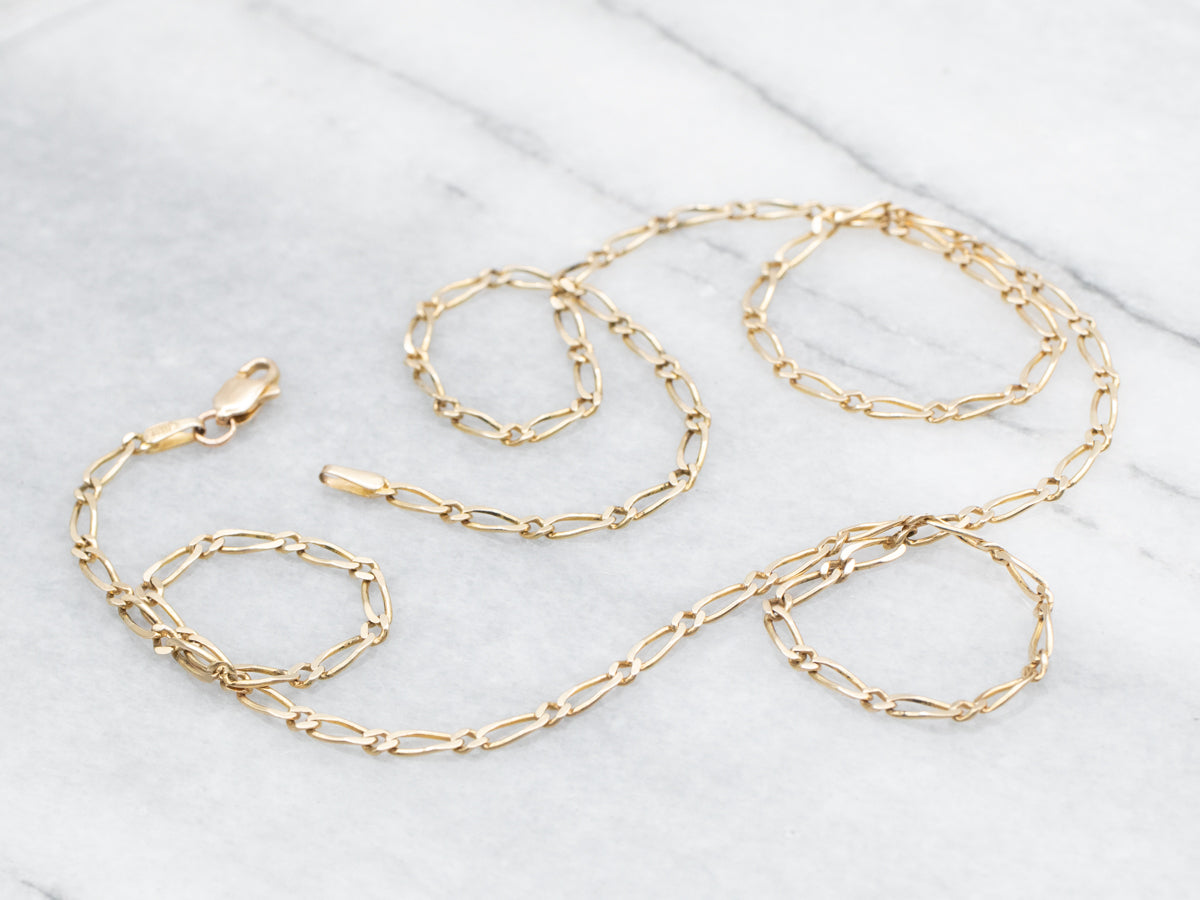 Elongated Curb Chain with Lobster Clasp