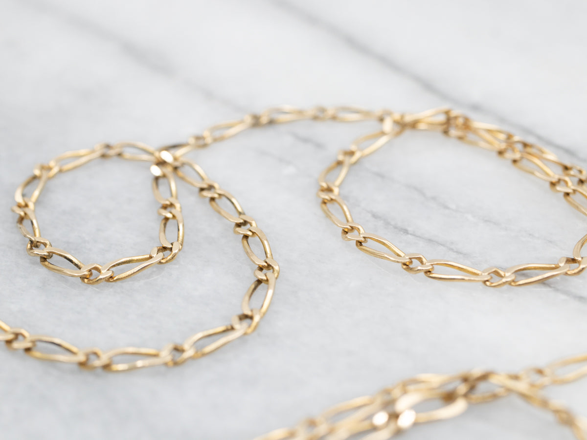 Elongated Curb Chain with Lobster Clasp