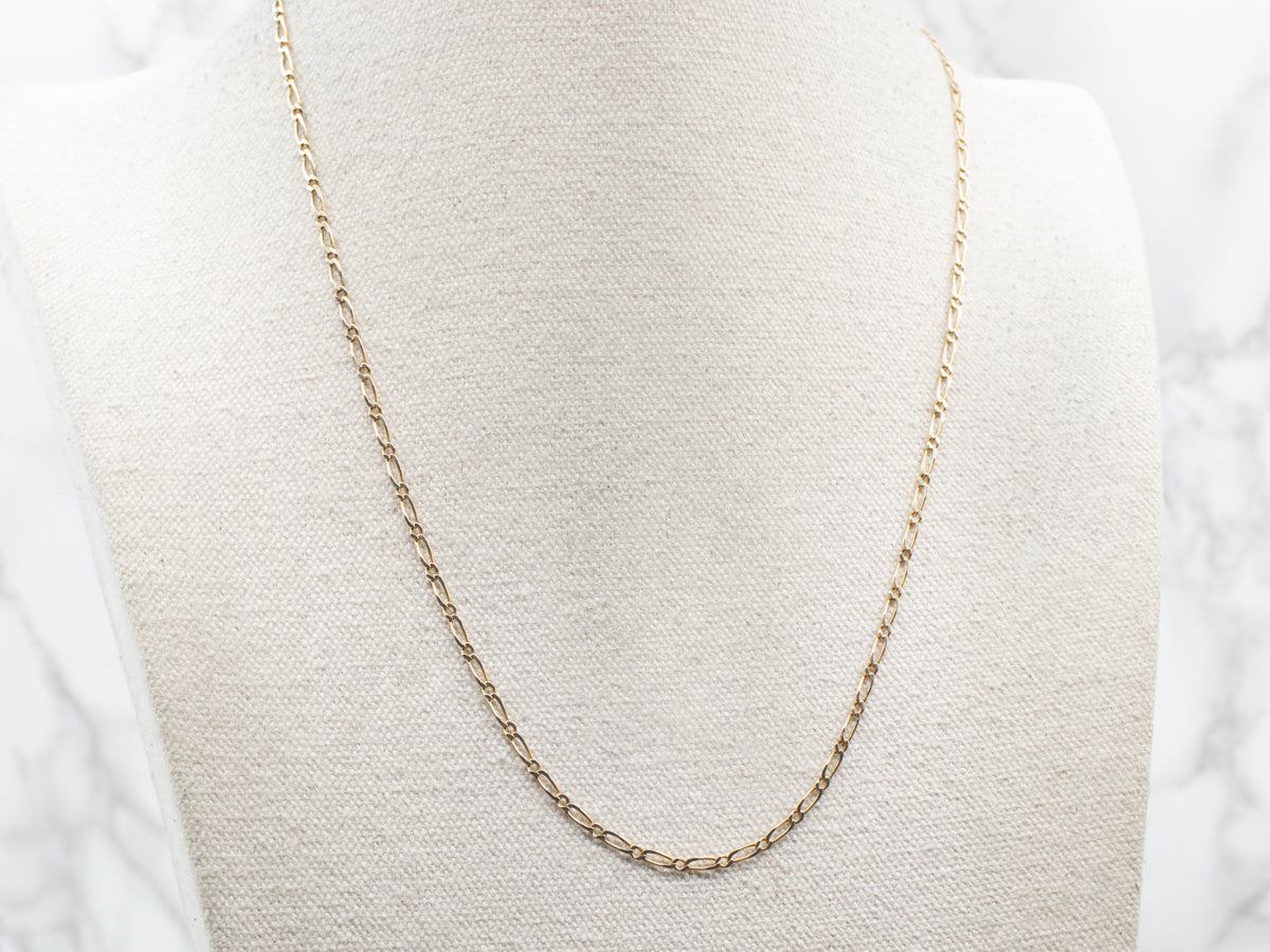 Elongated Curb Chain with Lobster Clasp