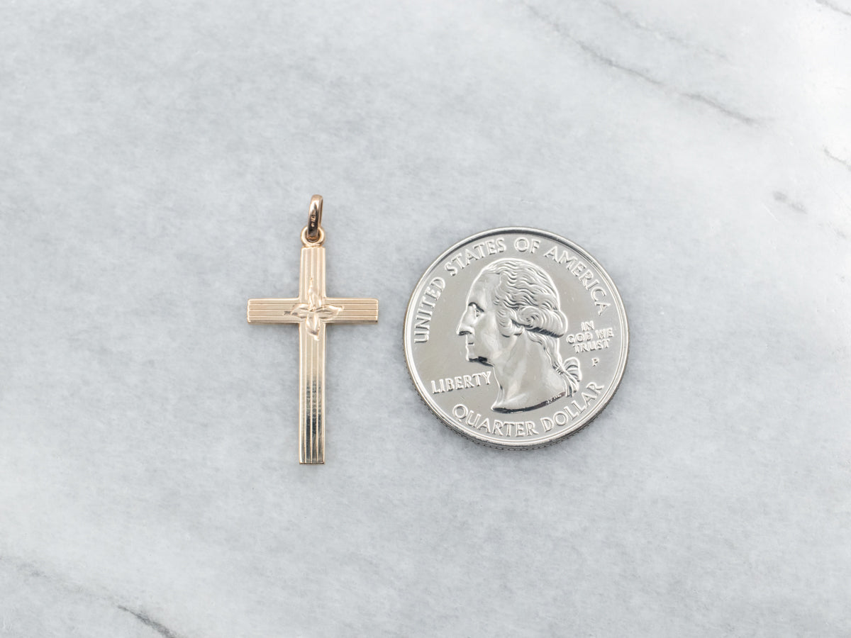 Vintage Cross with Flower Detail