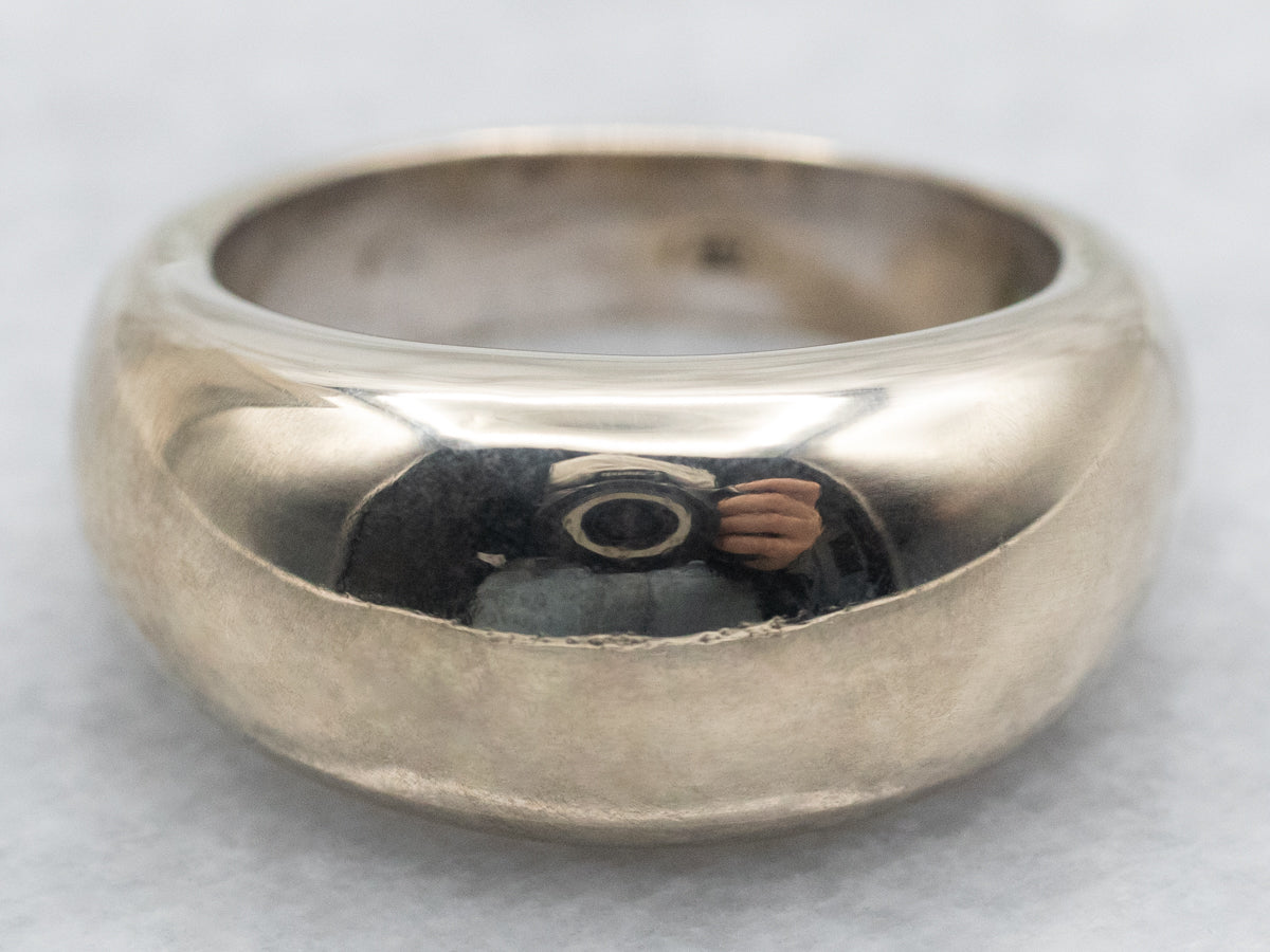 Bold 18-Karat Gold Domed Band