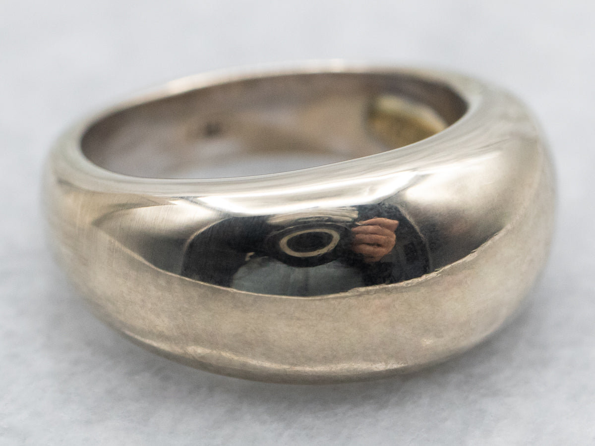 Bold 18-Karat Gold Domed Band