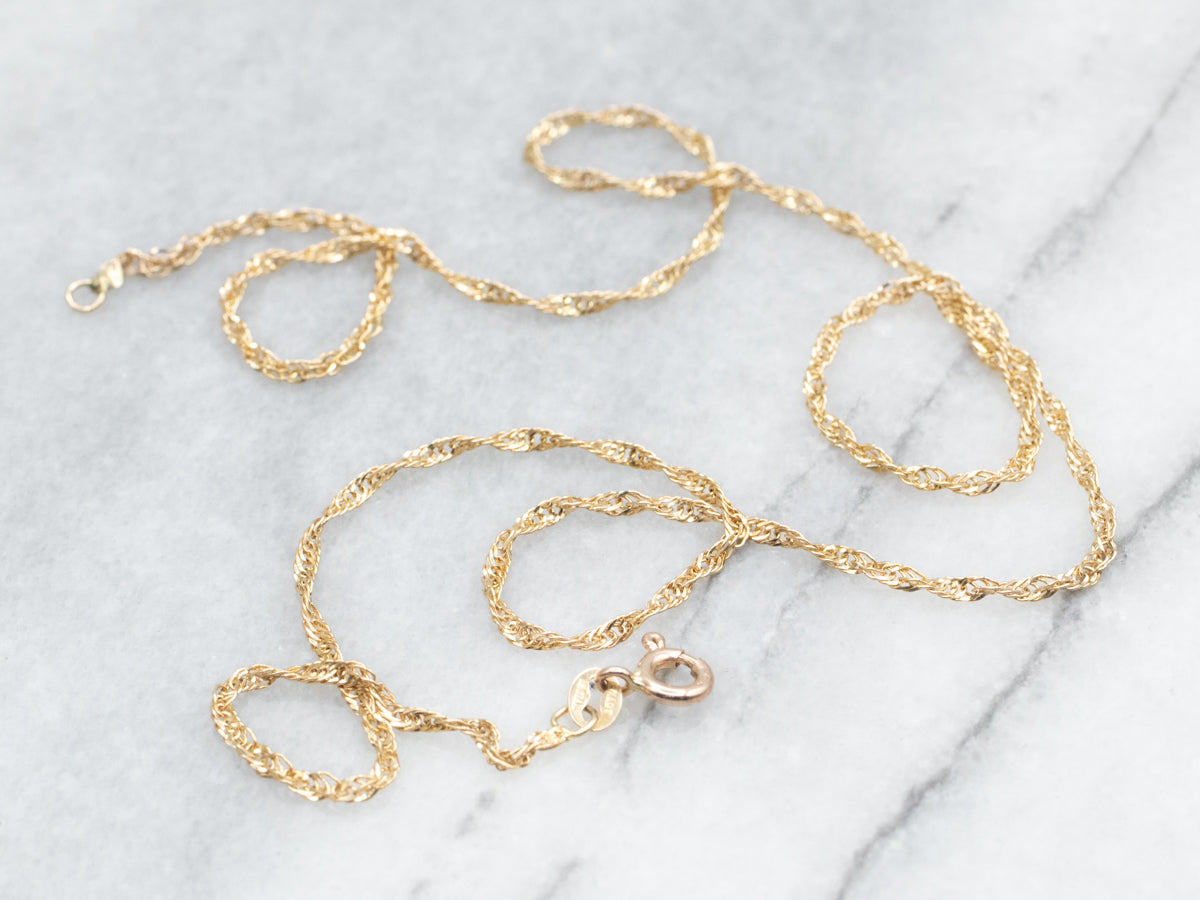 Yellow Gold Singapore Twist Chain