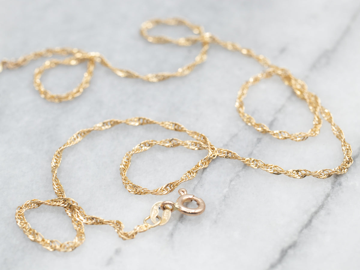 Yellow Gold Singapore Twist Chain