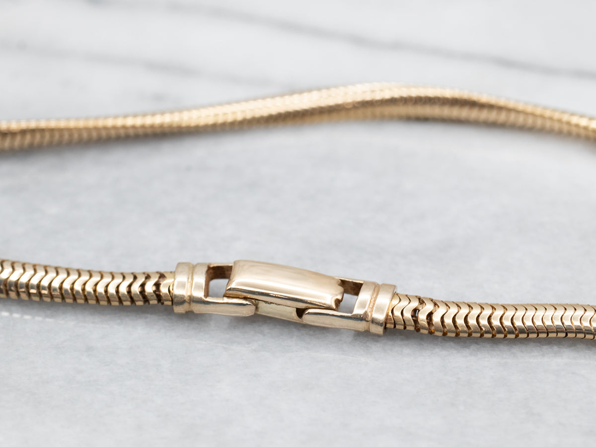 Heavy Gold Snake Chain with Box Clasp