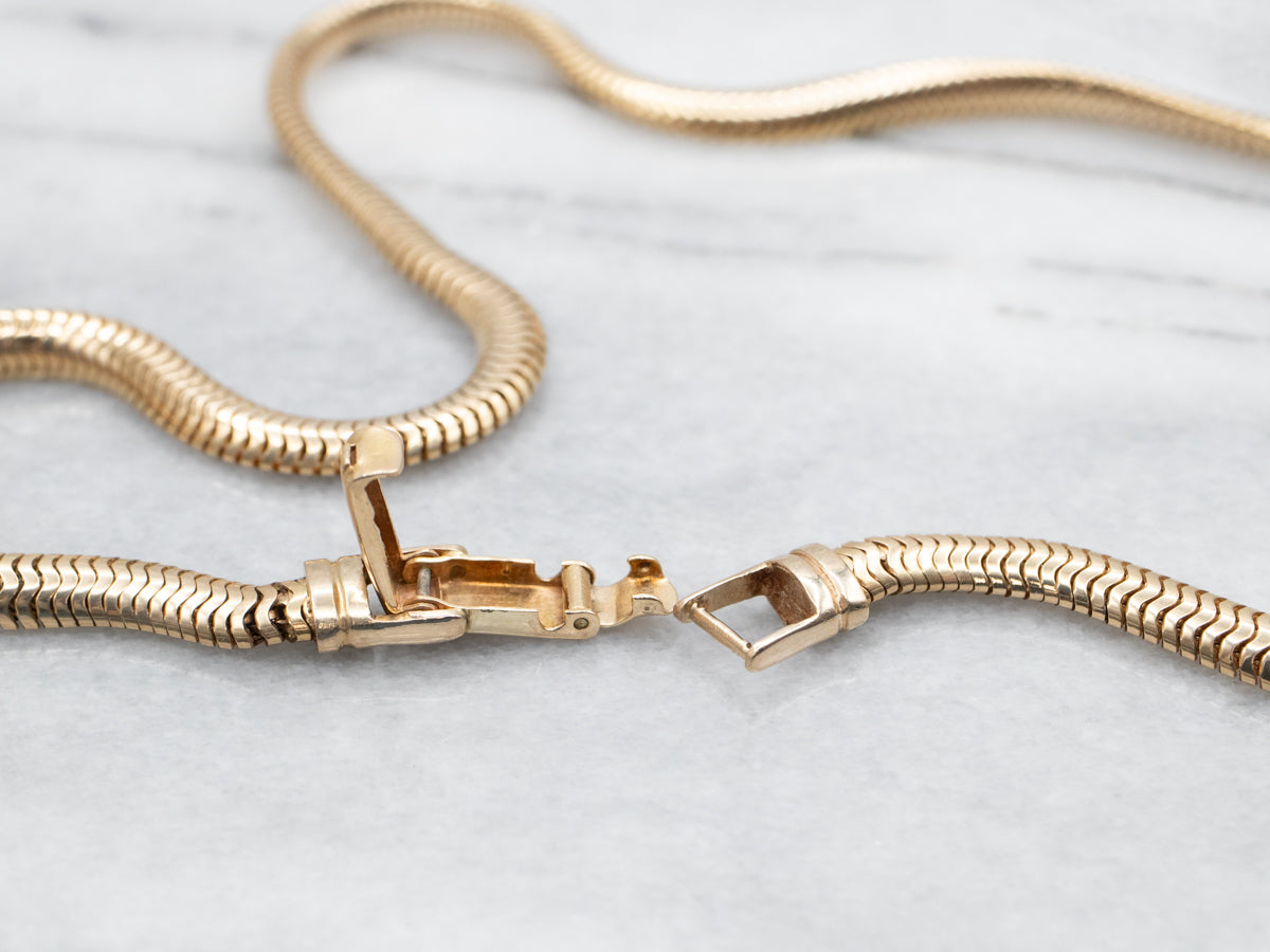 Heavy Gold Snake Chain with Box Clasp