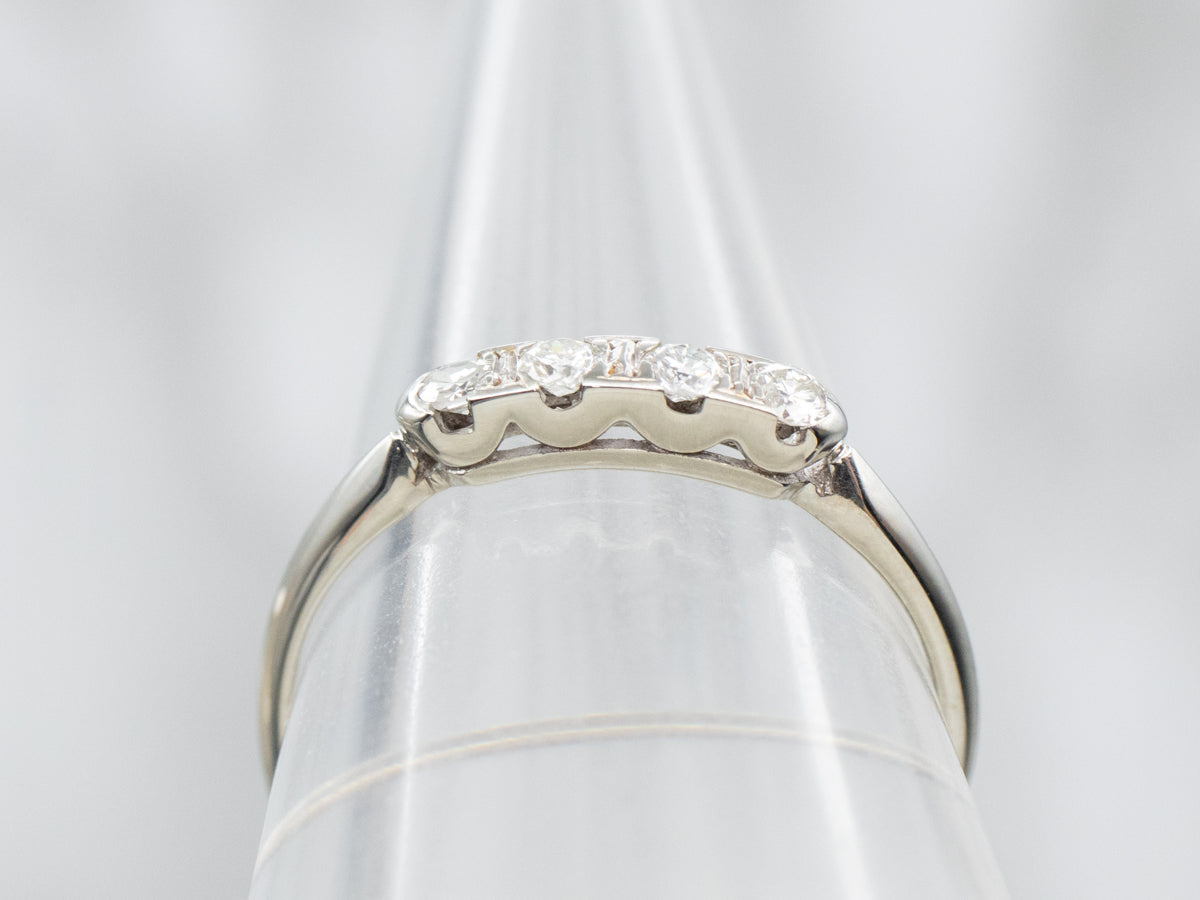 Vintage Gold Diamond Wedding Band