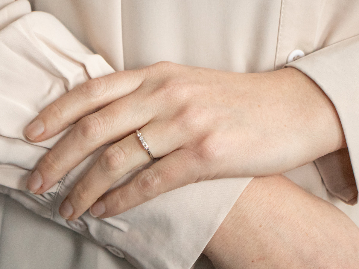 Vintage Gold Diamond Wedding Band