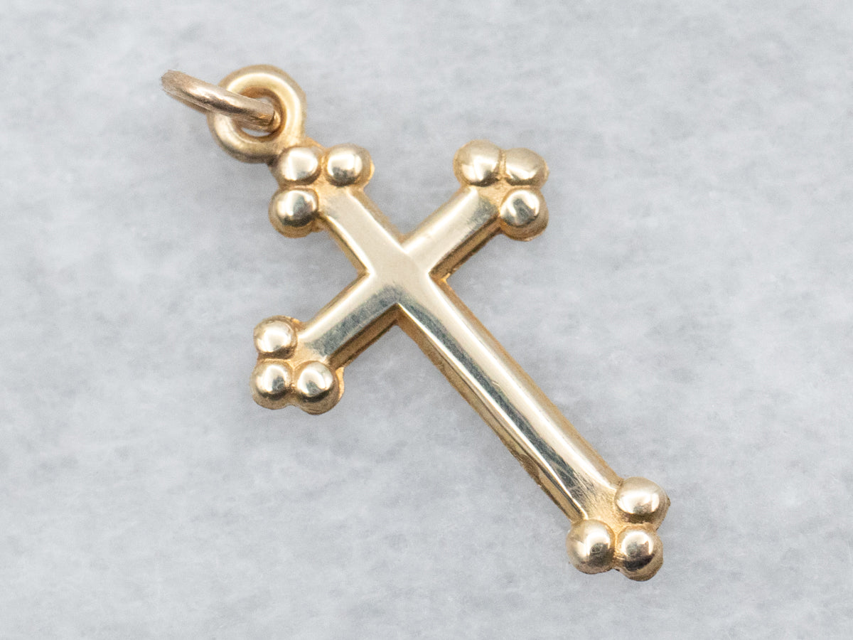 Yellow Gold Small Cross Pendant