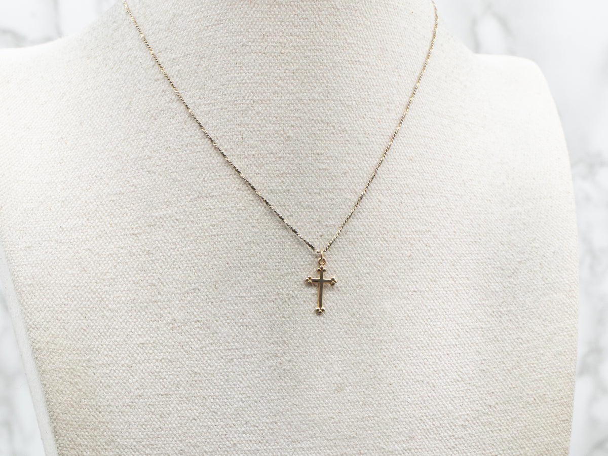 Yellow Gold Small Cross Pendant