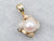 Sweet Pink Pearl and Diamond Pendant