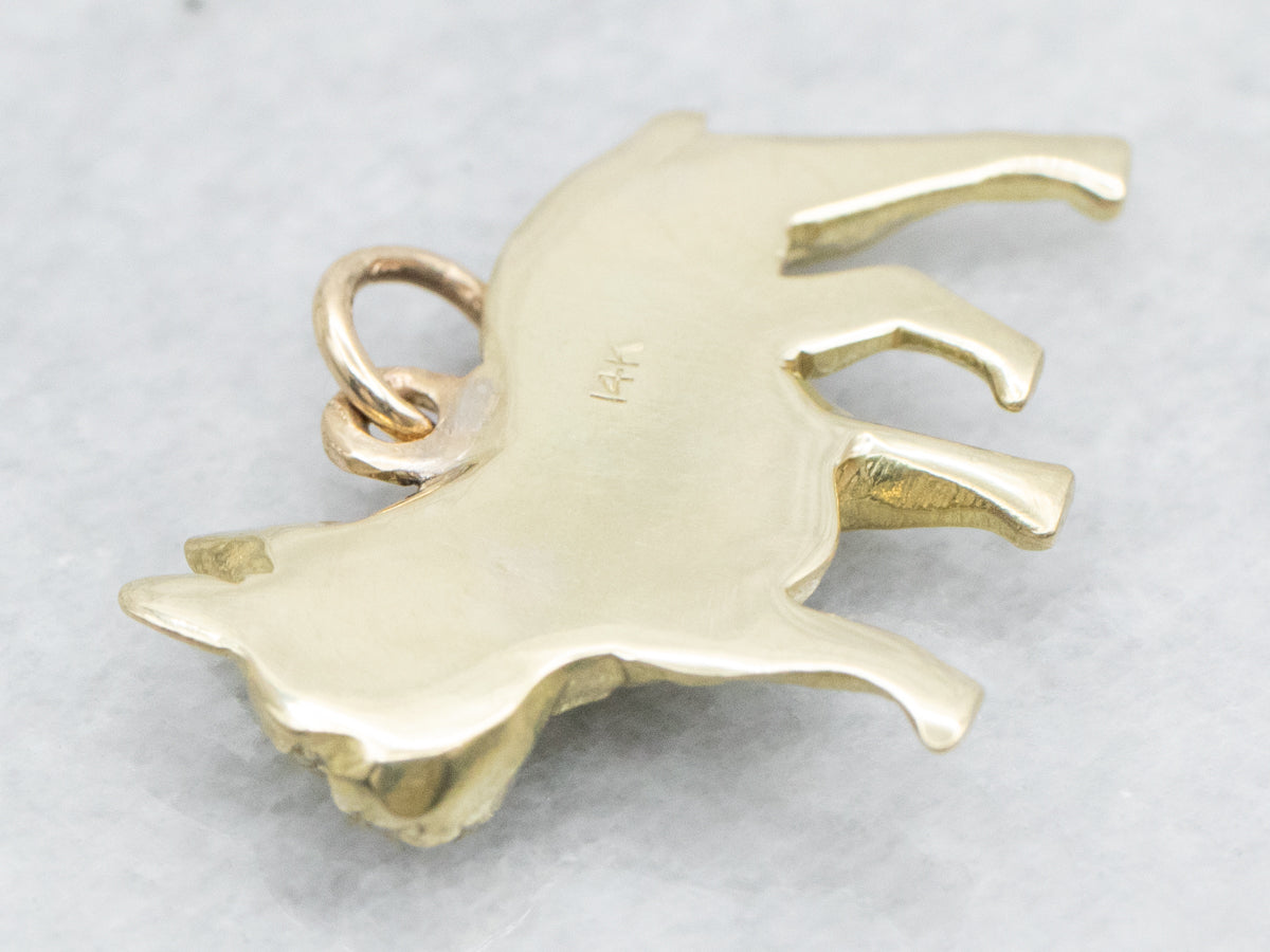 Yellow Gold French Bulldog Pendant