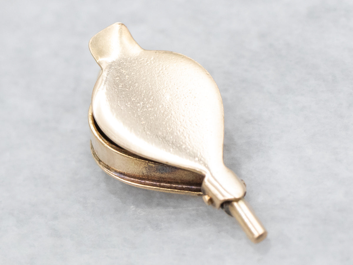 Vintage Gold Moving Fireplace Billow Charm