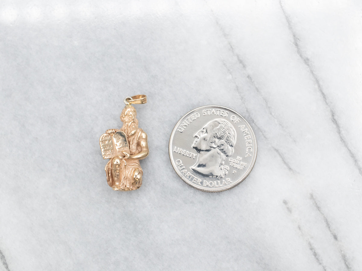 Moses 10 Commandments Religious Charm