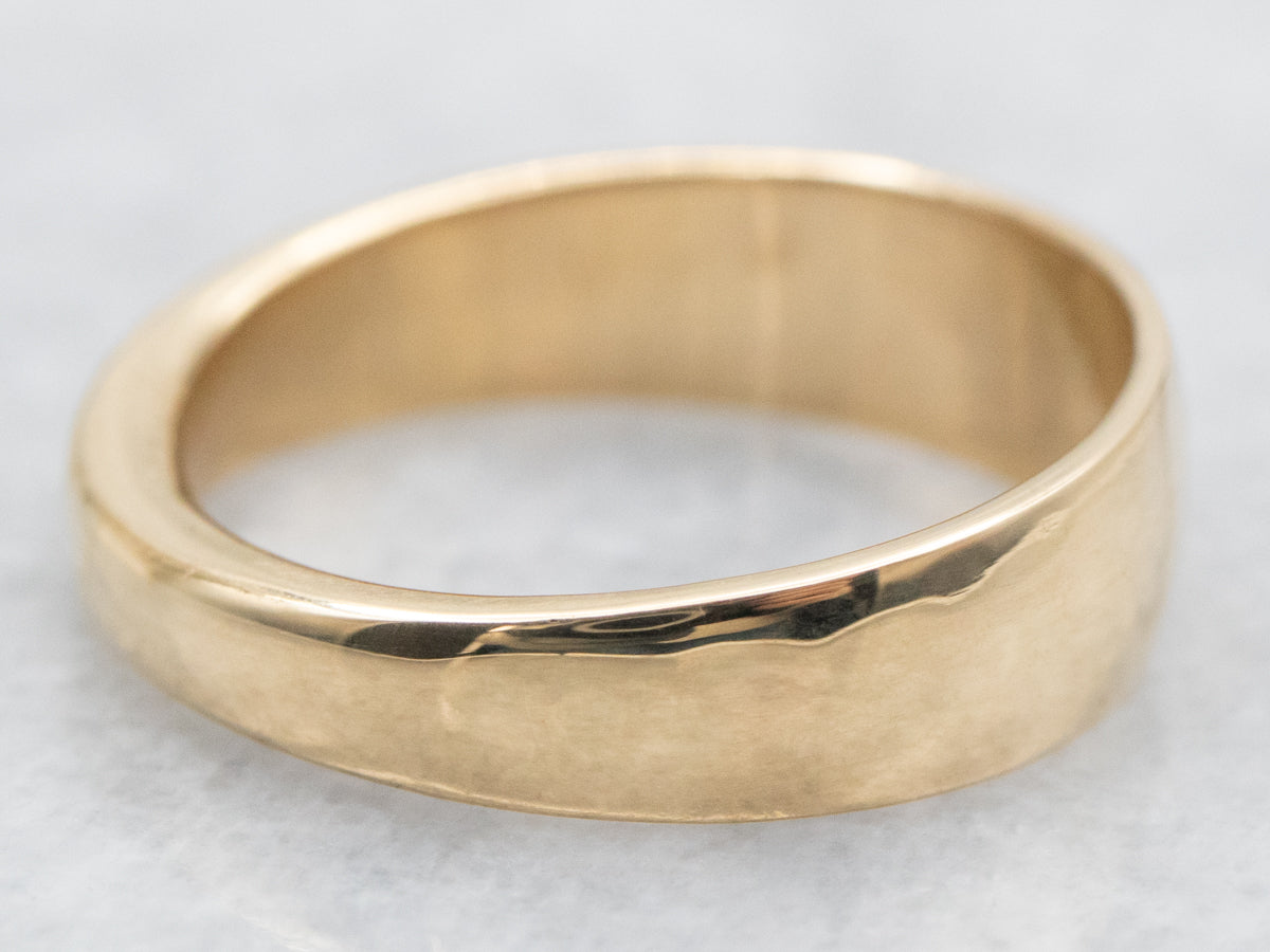 Yellow Gold Plain Tapered Band