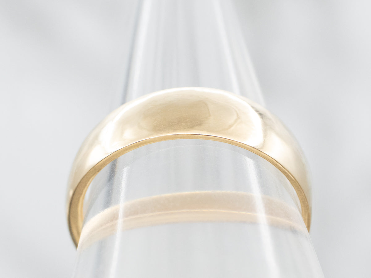 Yellow Gold Plain Tapered Band
