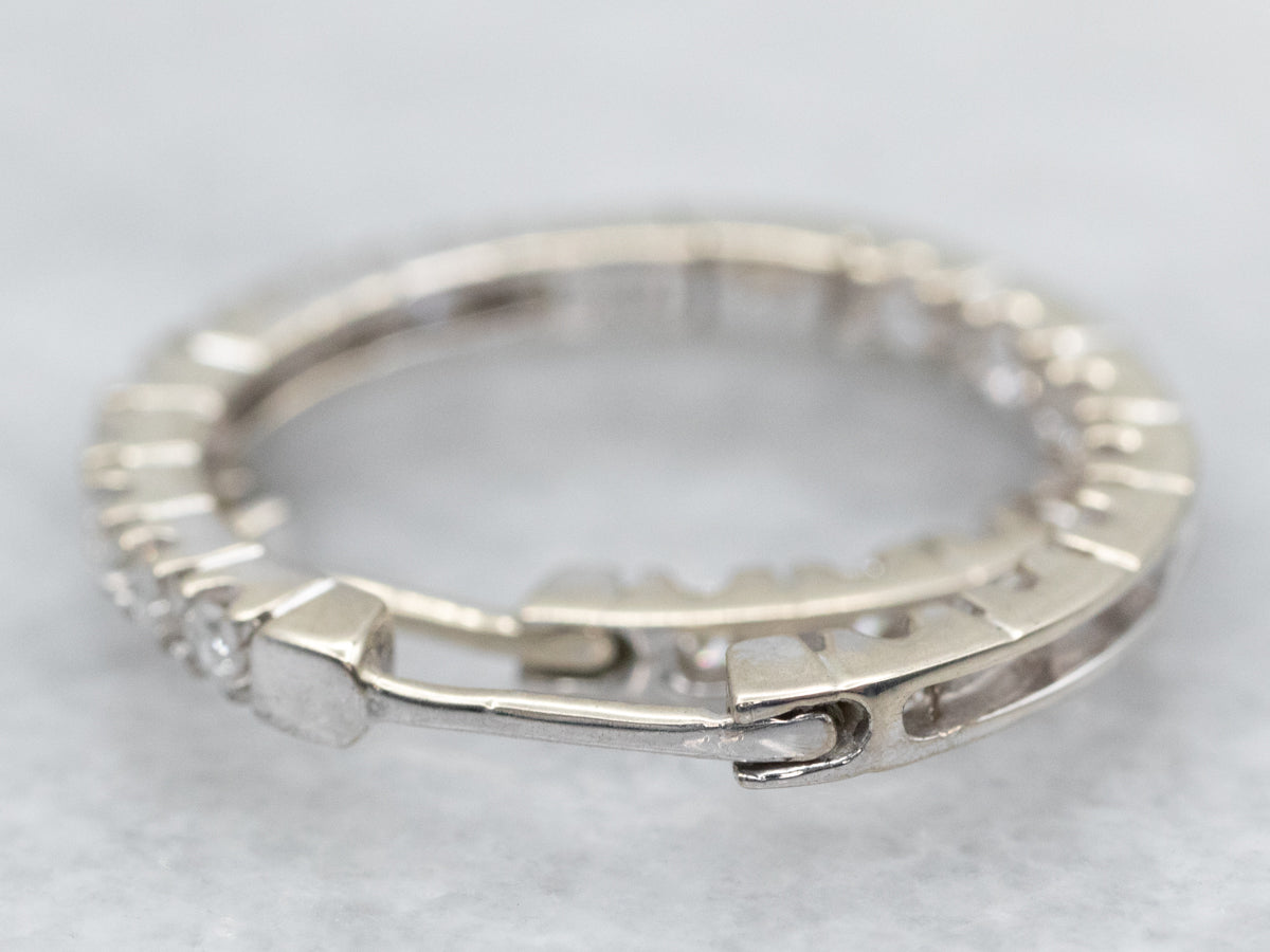 White Gold Diamond Hoop Earrings