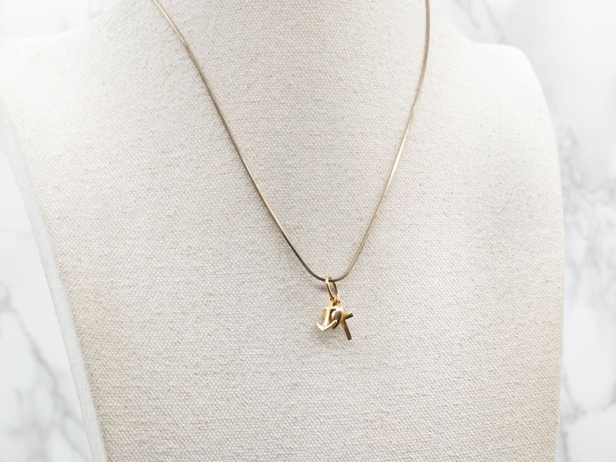 Faith Hope and Charity Gold Charm