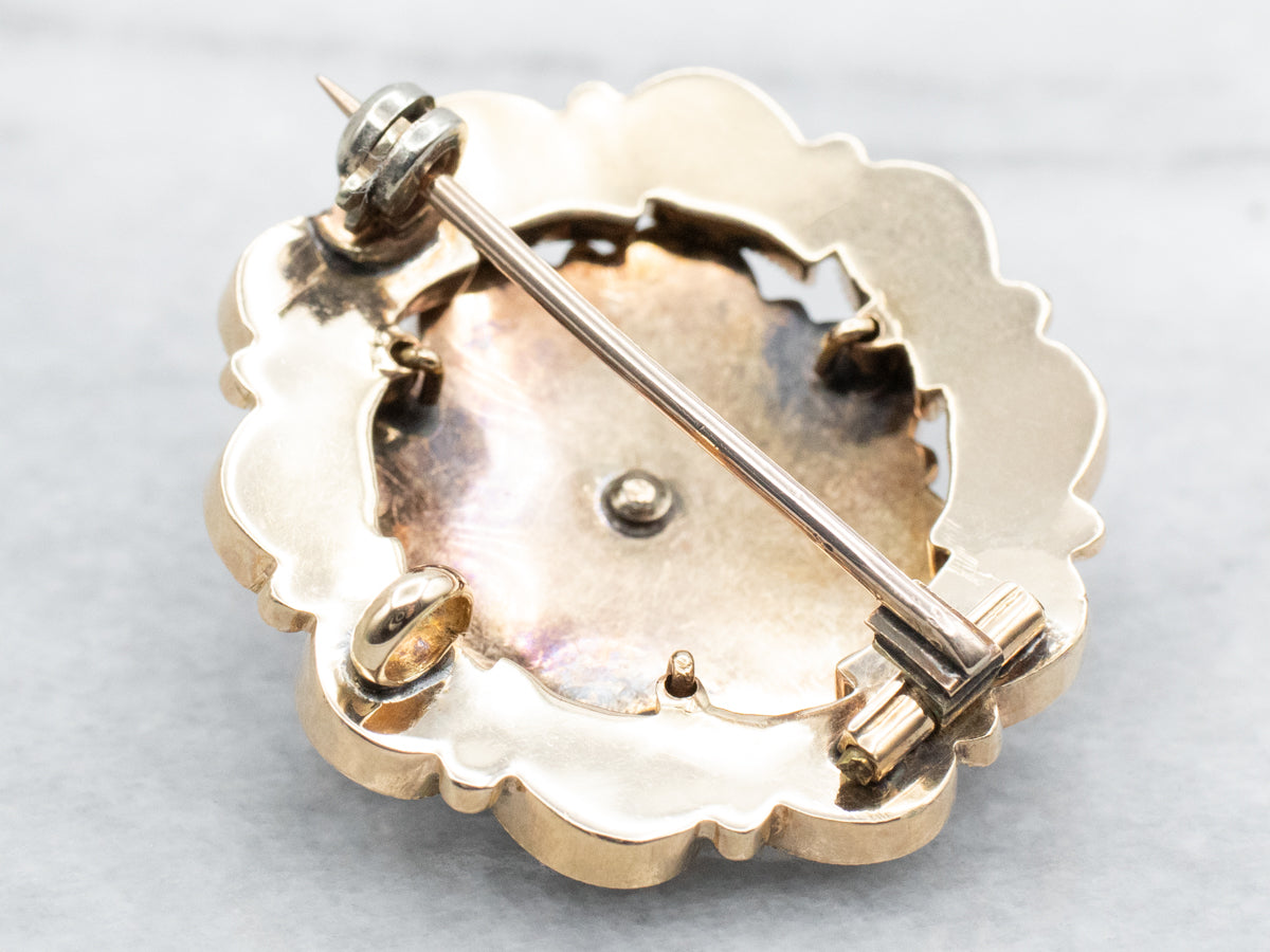 Funky Black Glass Brooch or Pendant