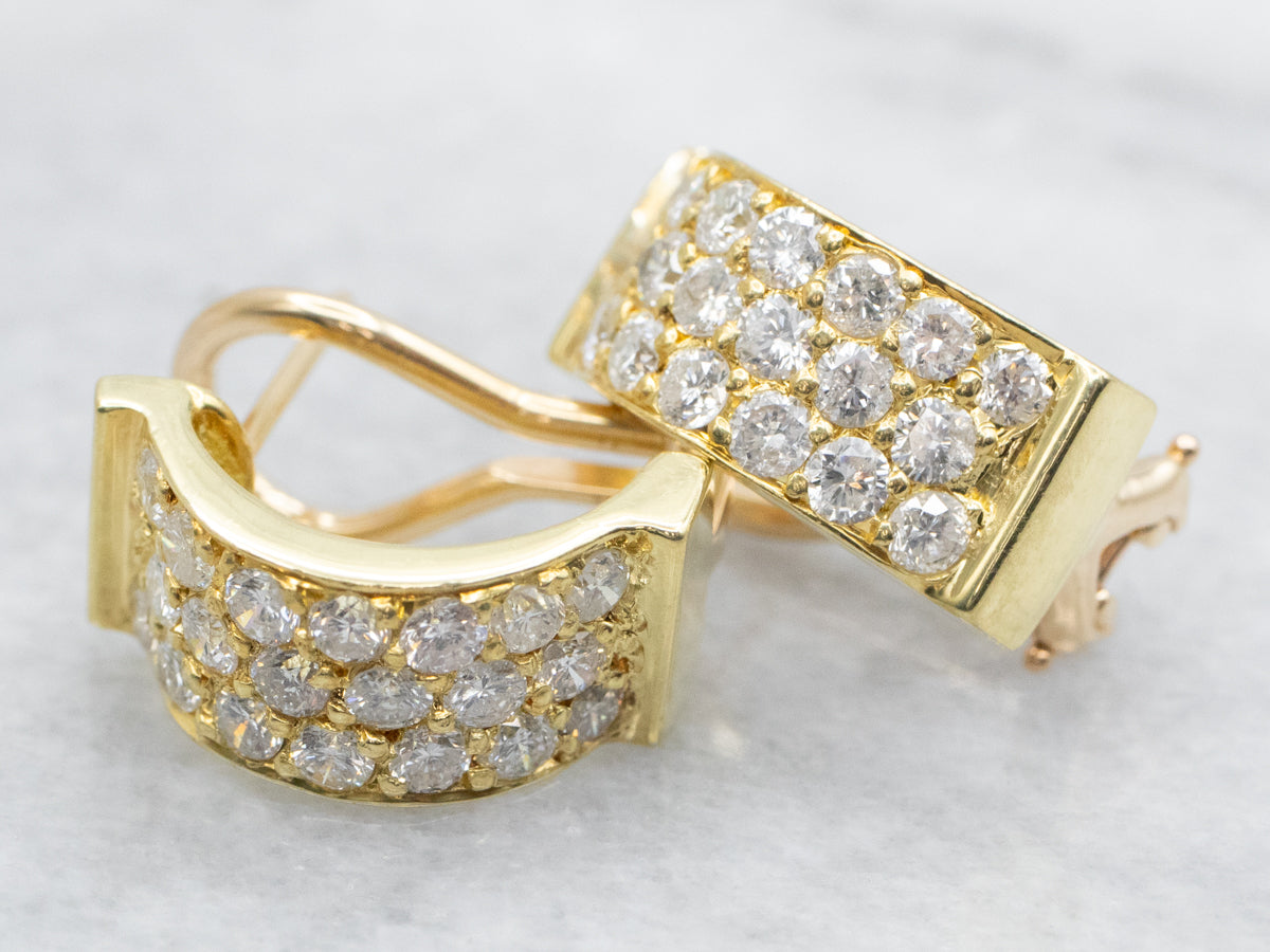 Huggie Hoop Diamond Earrings