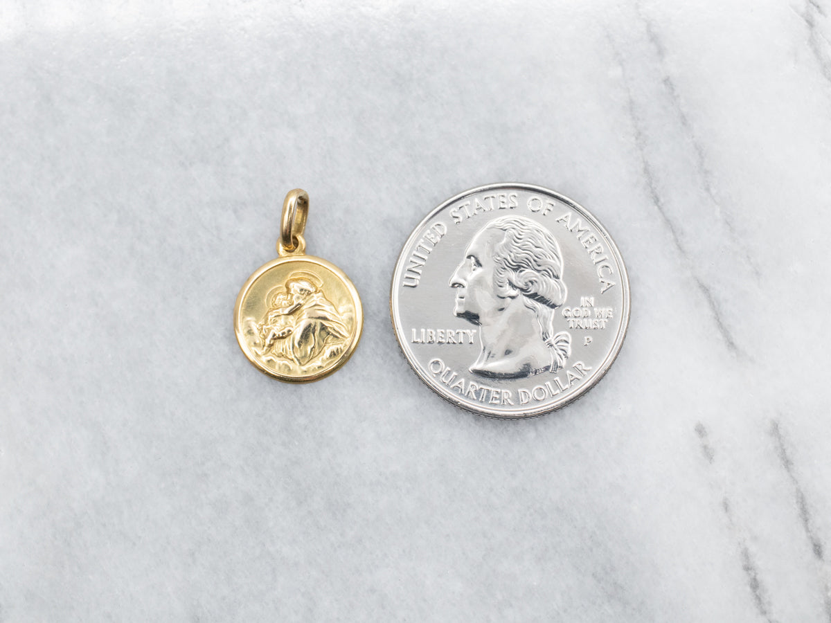 Medallón Religioso San Antonio y Cristo