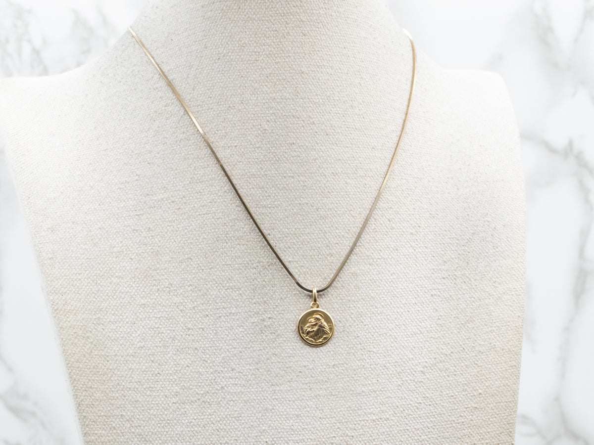 Medallón Religioso San Antonio y Cristo