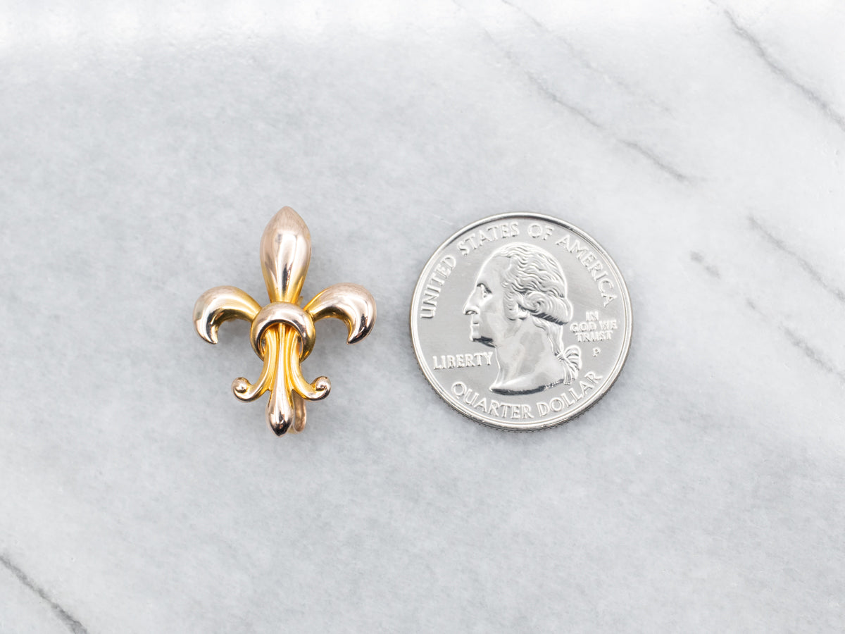 Vintage Gold Fleur de Lis Brooch
