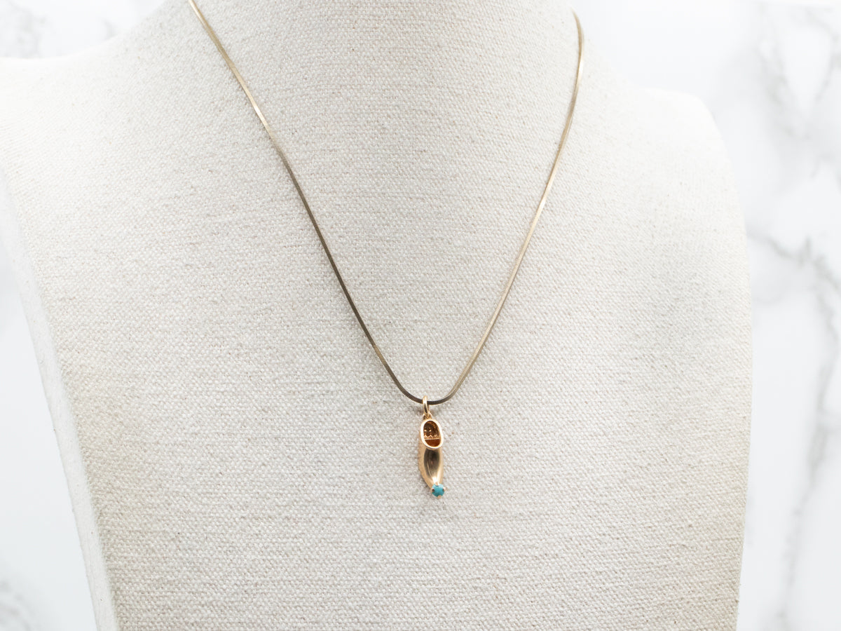 Charm para zapatos de cristal azul y oro amarillo