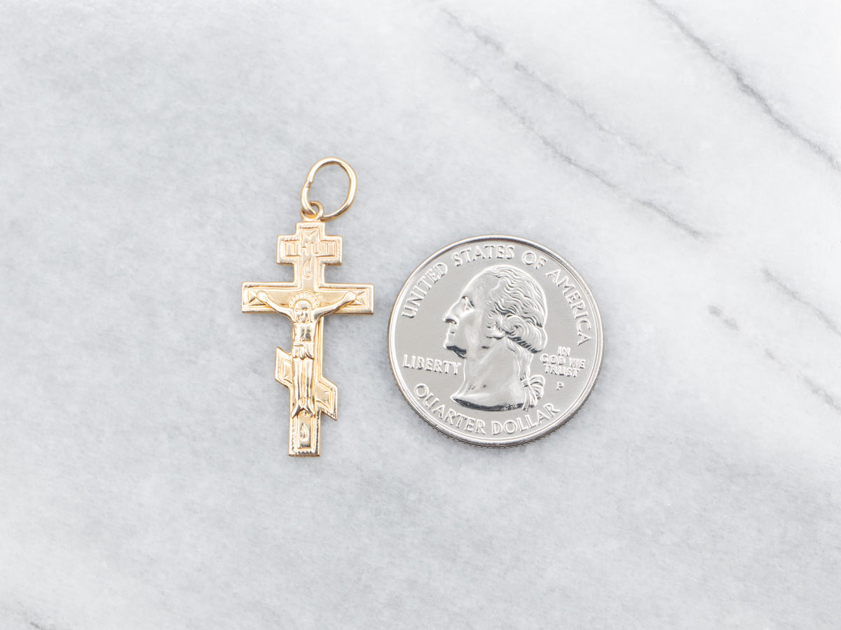 Yellow Gold Crucifix Pendant
