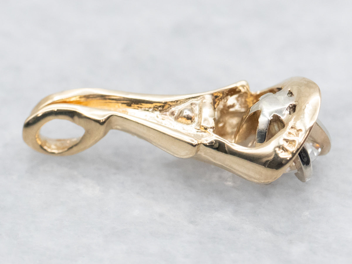 Botanical Diamond Solitaire Pendant