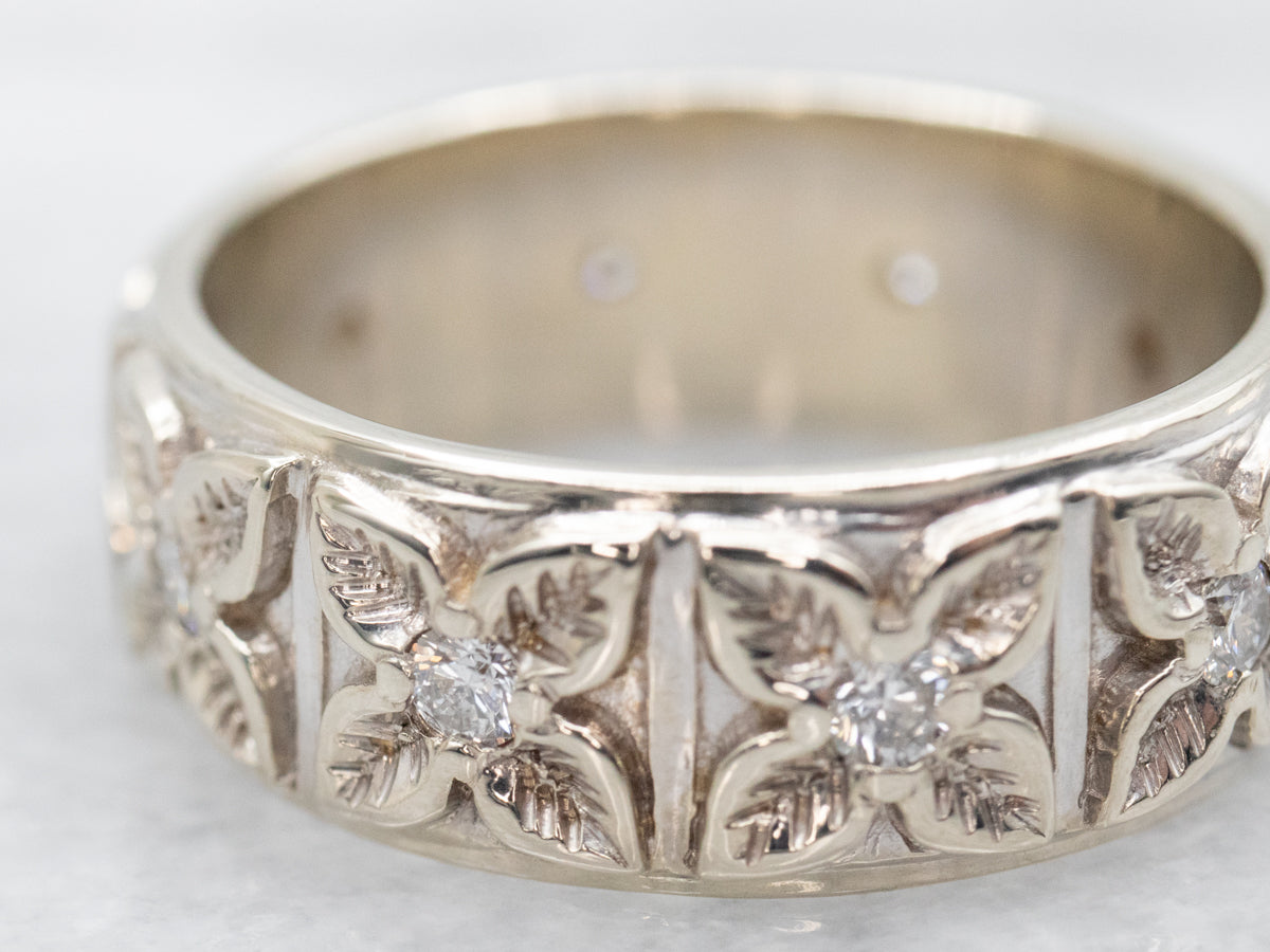 Floral Diamond Band