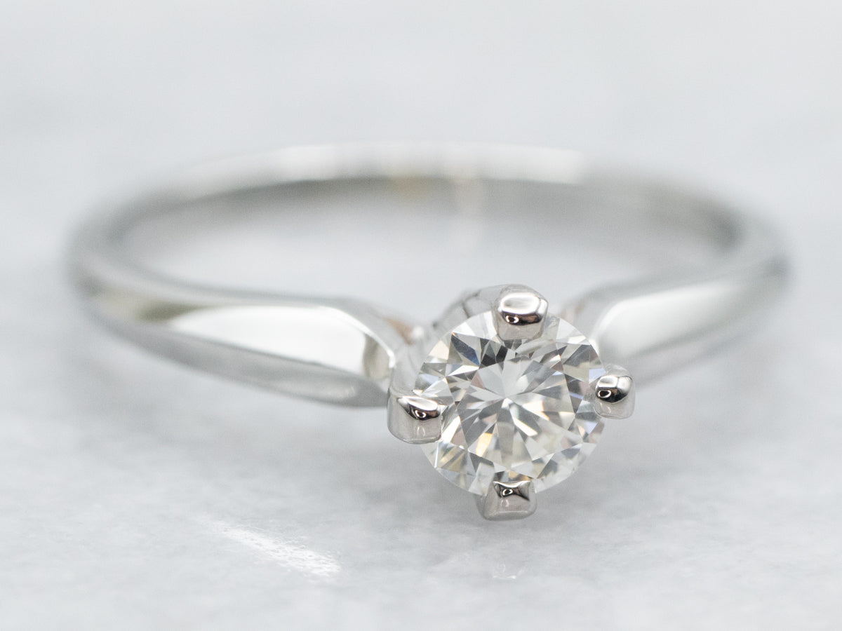 Four Prong Diamond Solitaire Engagement Ring