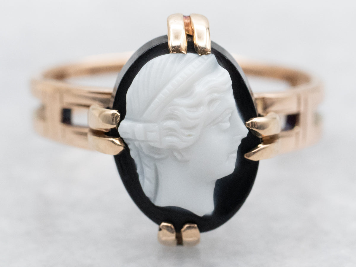 Vintage Sardonyx Cameo Ring