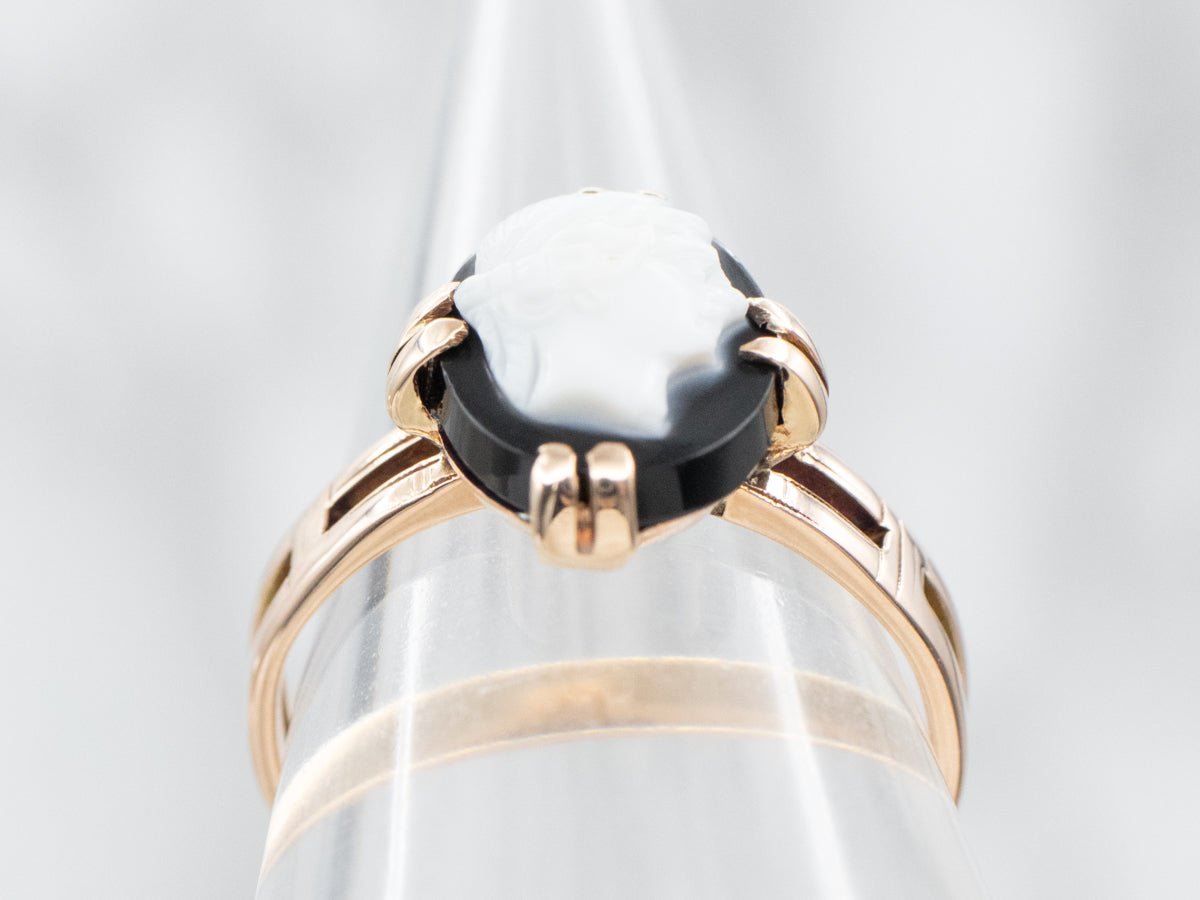 Vintage Sardonyx Cameo Ring