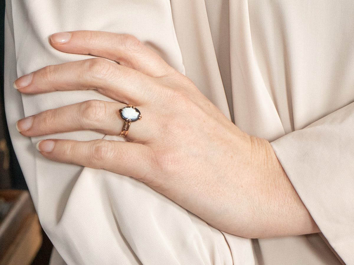 Vintage Sardonyx Cameo Ring