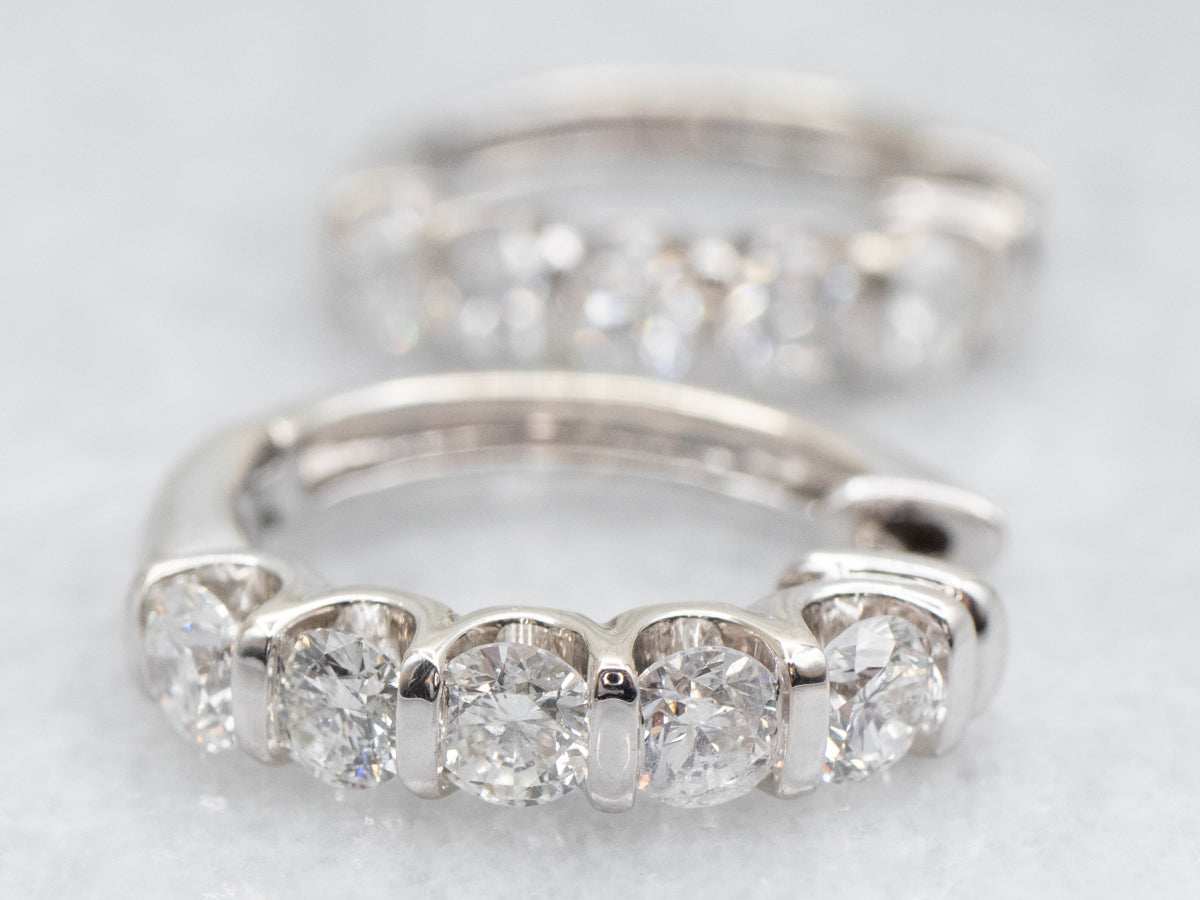 Diamond Hoop Earrings