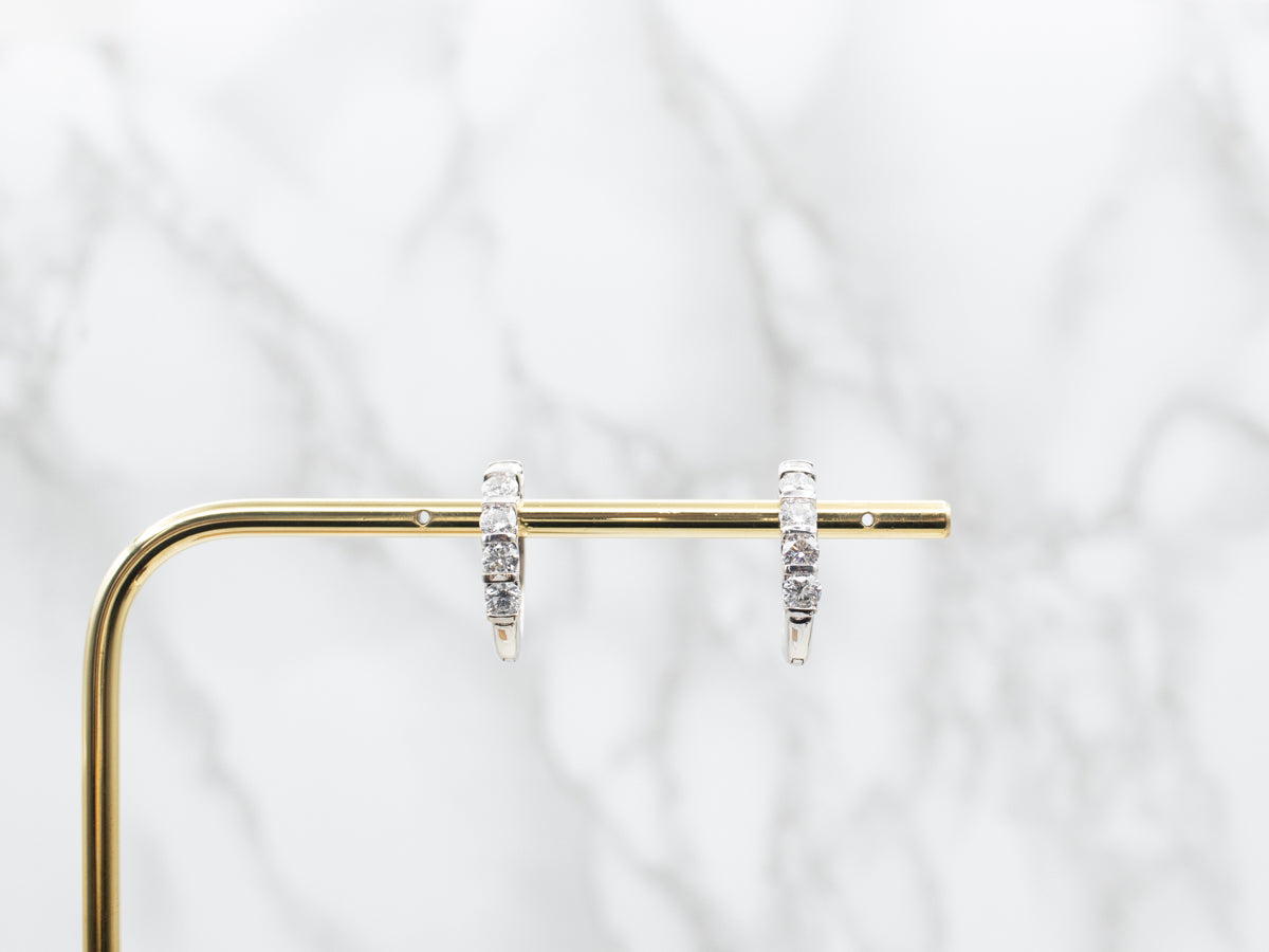 Diamond Hoop Earrings